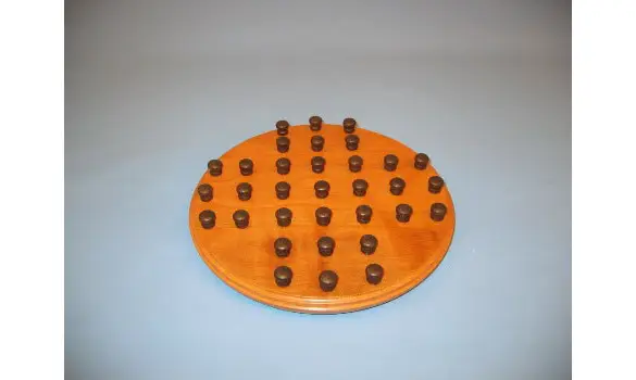 Jeu solitaire en poirier