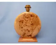 Pied de lampe en loupe de peuplier